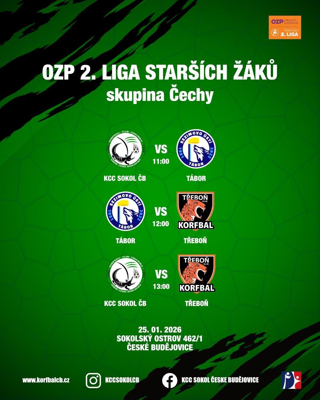 Pozvánka na utkání OZP 2. ligy starších žáků